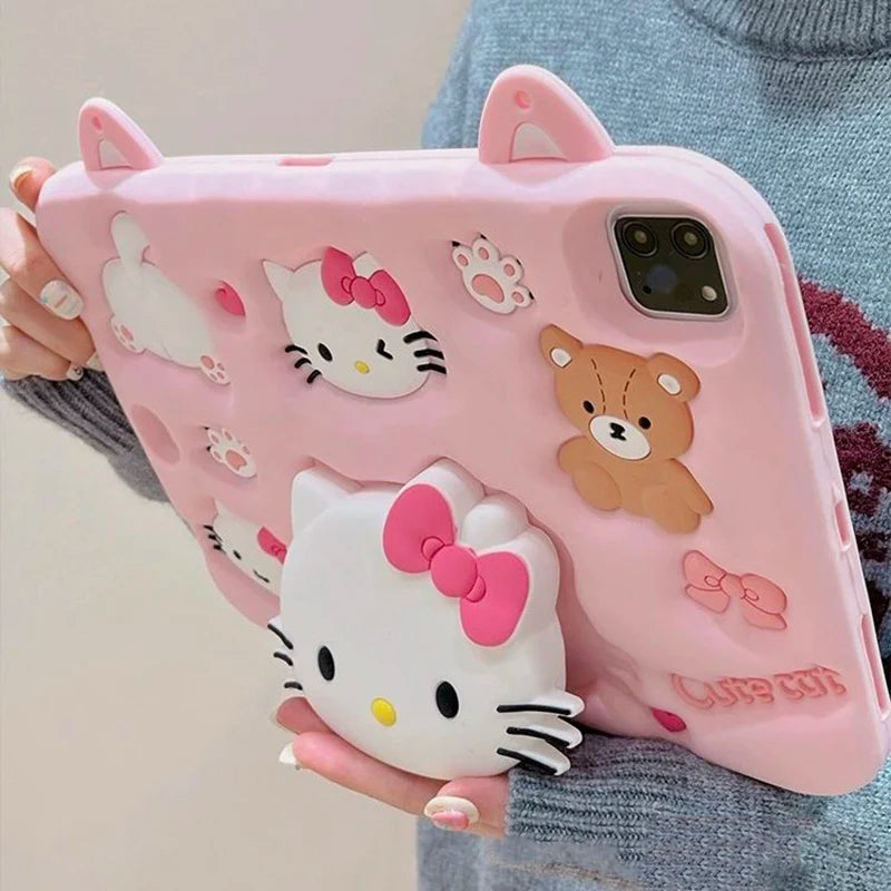 iPad 3d Kitten Pink Case