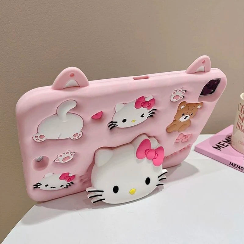 iPad 3d Kitten Pink Case