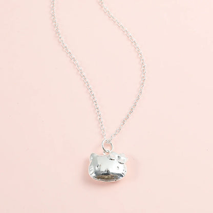 Sliver Openable Kitty Necklace