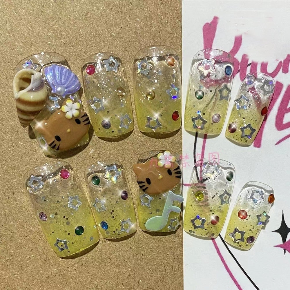 Y2K Kitty Press On Nails