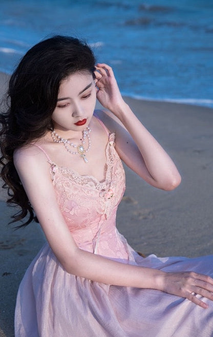 Fairycore Dress Velvet Maxi