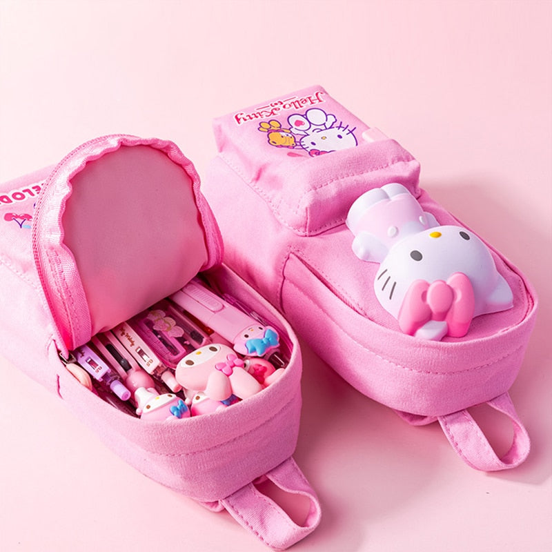 Trousse à crayons rose Kawaii