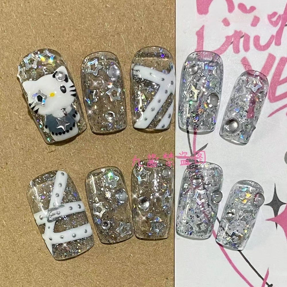 Y2K Kitty Press On Nails