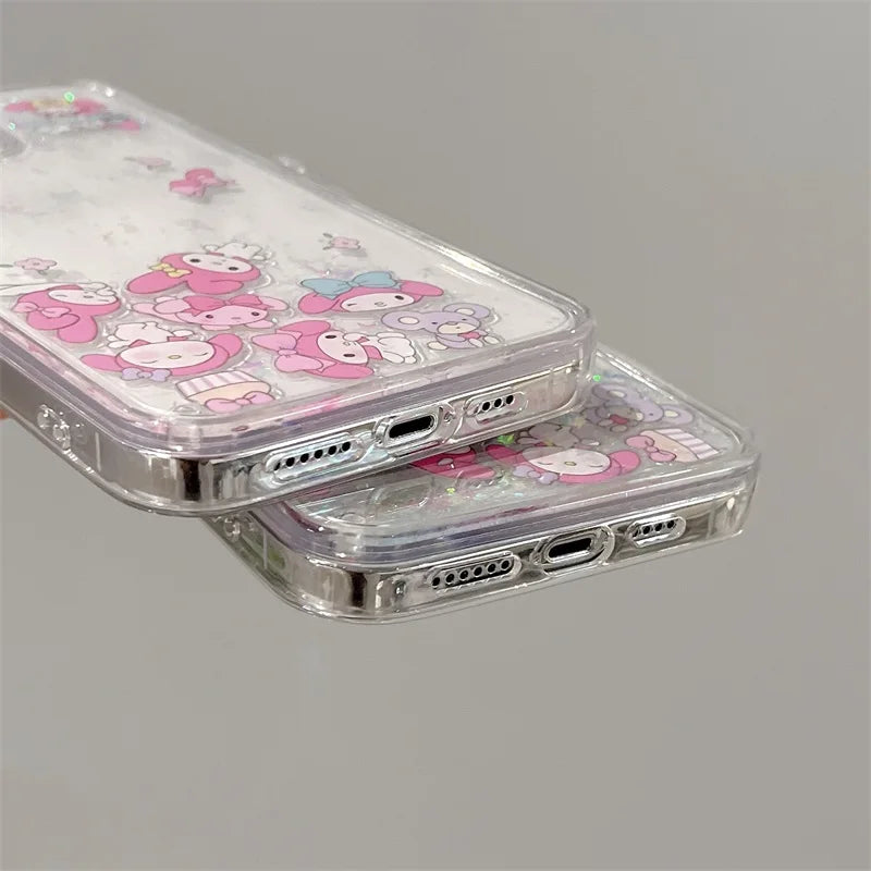 Coque pour iPhone Melo Sparkly Quicksand