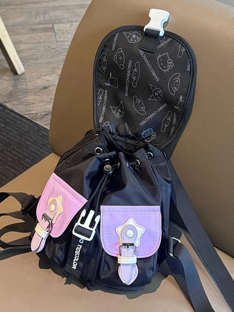 Süßer Rucksack mit Anime-Stickerei