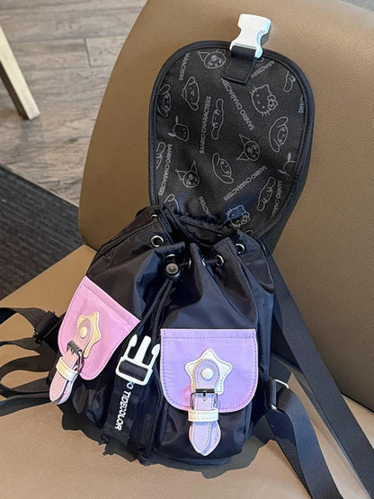 Süßer Rucksack mit Anime-Stickerei