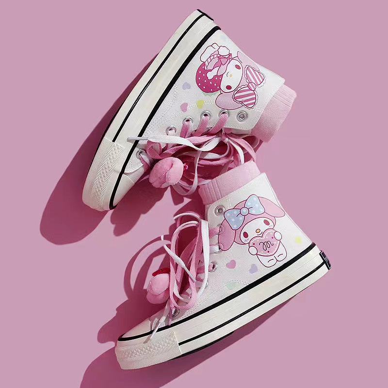 Kawaii süßes Herz Melo High Top Canvas Schuhe SK513