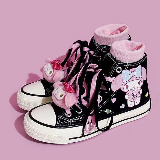 Kawaii süßes Herz Melo High Top Canvas Schuhe SK513