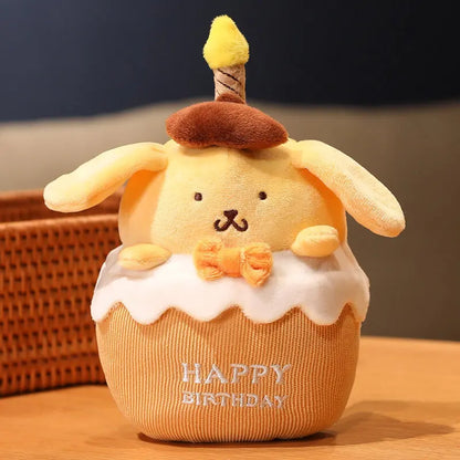 Poupée en peluche de gâteau d'anniversaire de dessin animé KI525