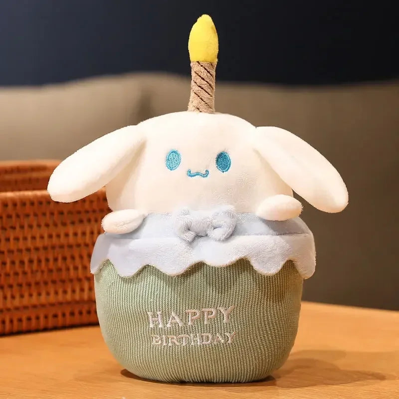 Poupée en peluche de gâteau d'anniversaire de dessin animé KI525