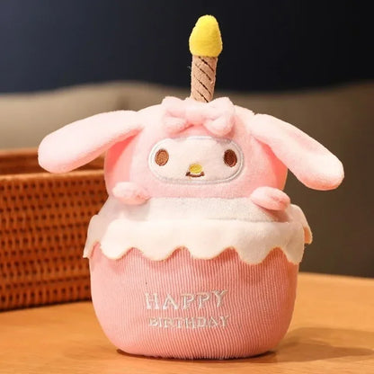 Poupée en peluche de gâteau d'anniversaire de dessin animé KI525