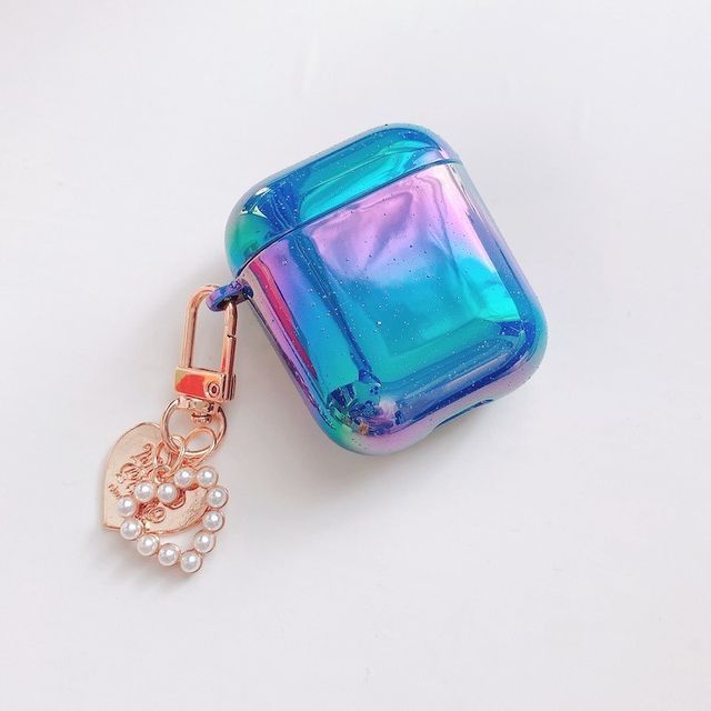 Hologram AirPods / AirPods Pro / AirPods 3 Earphone Case Skin With Pendant