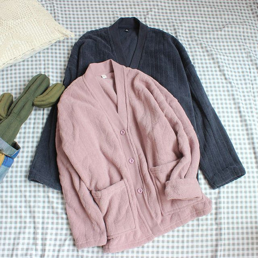 Couple Matching Long-Sleeve Fleece Pajama Top (Various Designs)