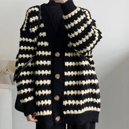 Striped Oversized Knit Sweater