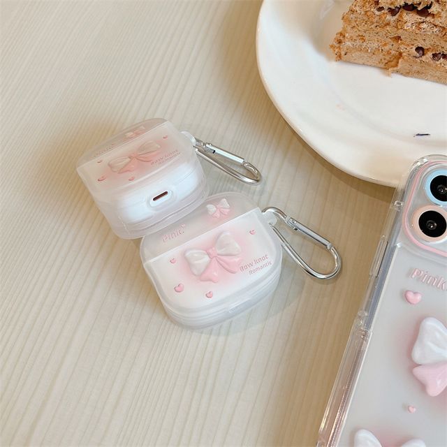 Bow Print AirPods Earphone Case Skin
