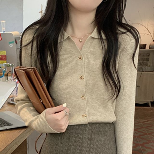 Collared Button Cardigan