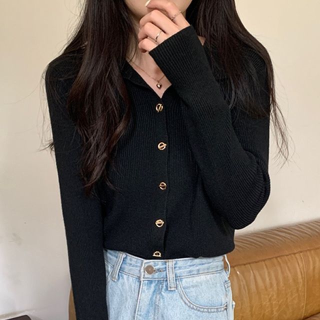 Collared Button Cardigan
