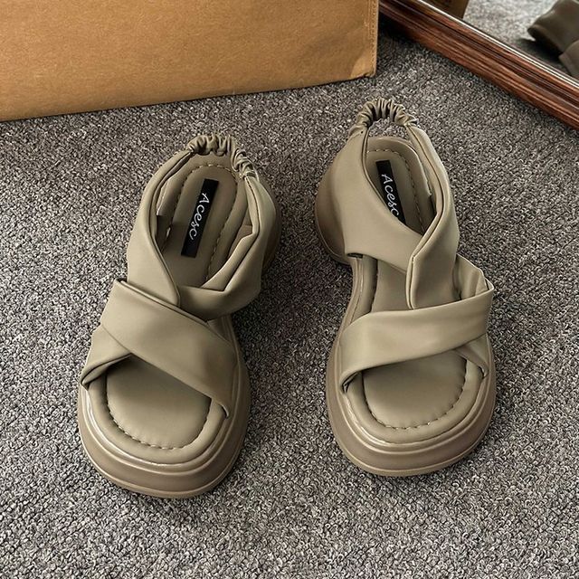 Knot Platform Slingback Sandals - Chunky