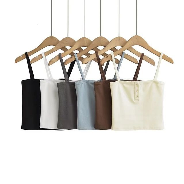 Square Neck Lace-Trim Crop Camisole