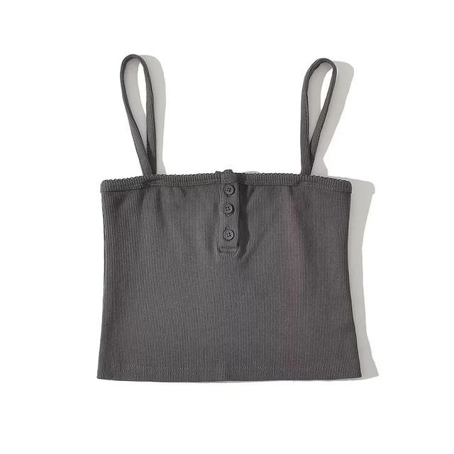 Square Neck Lace-Trim Crop Camisole