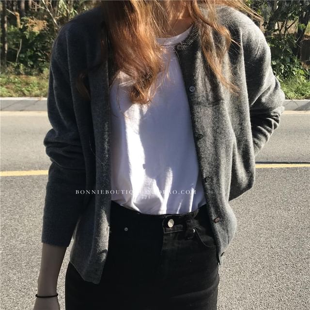 Classic Plain Cardigan