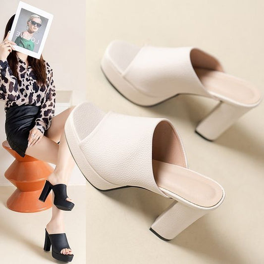 Chunky Platform Slide Sandals