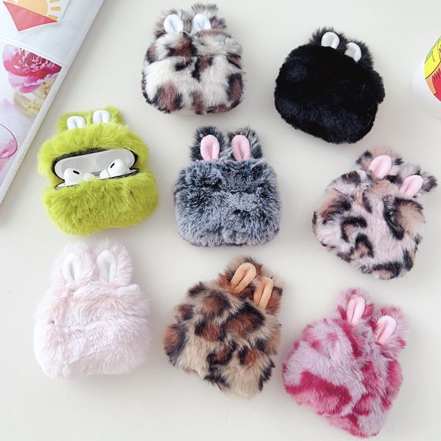 Rabbit Ear Chenille AirPods / Pro Earphone Case Skin