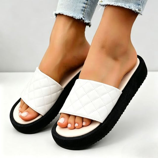 Faux Leather Platform Sandals