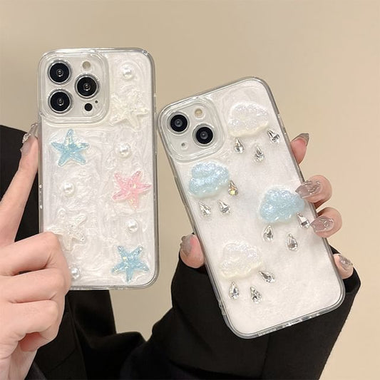 Phone Cloud Starfish Rain Case /