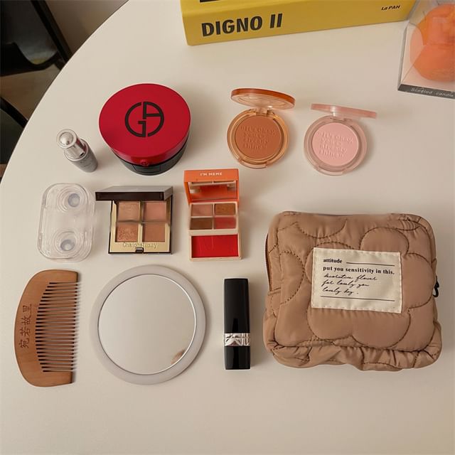 Lettering Applique Sanitary Pouch