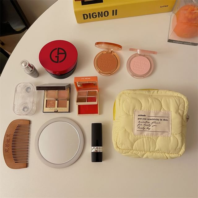 Lettering Applique Sanitary Pouch