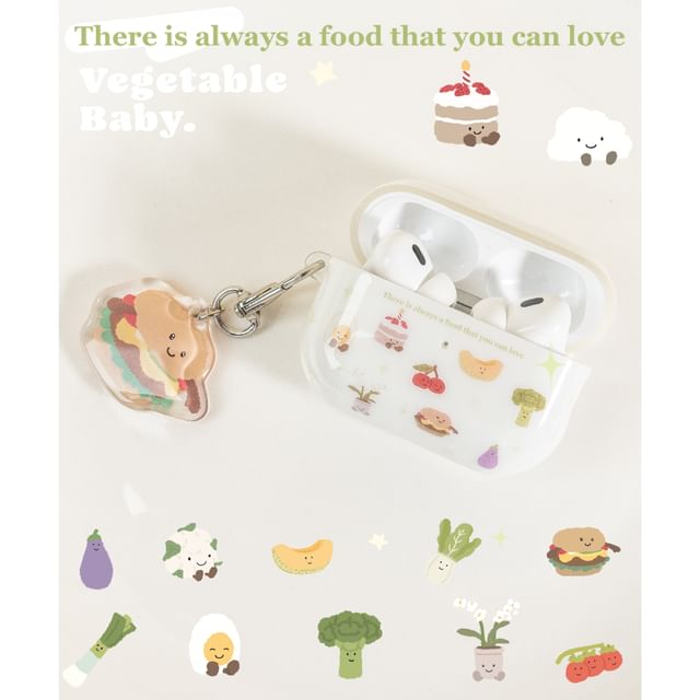 Food Smiley Face Print Airpods / ProEarphone Case