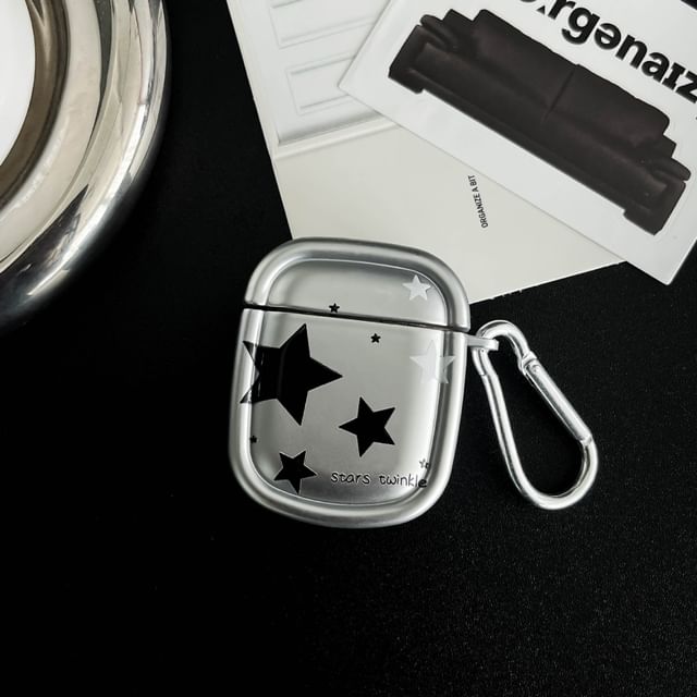 Metallic Star AirPods / Pro Earphone Case Skin With Charm