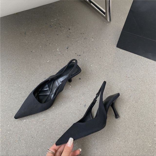 Pointy High Heel Slingback Sandals