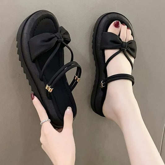 Knot Plain Slide Sandals