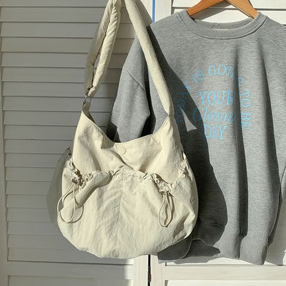 Nylon Drawstring Bag Crossbody Plain