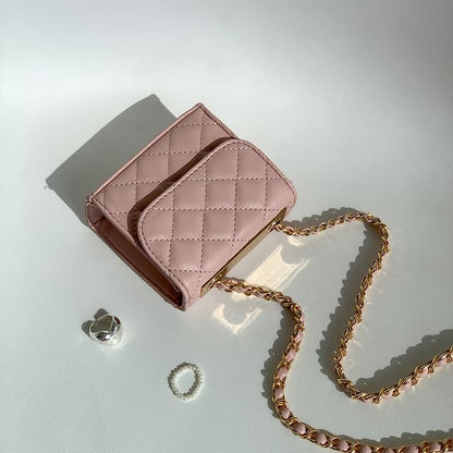 Flap Strap Chain Quilted Bag Crossbody