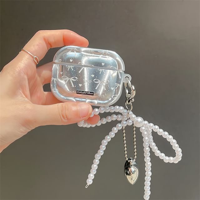 Bow Faux Pearl AirPods / Pro Earphone Case Skin
