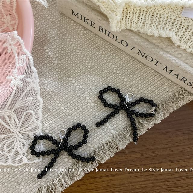 Set of 2: Beaded Bow Shoe Charm