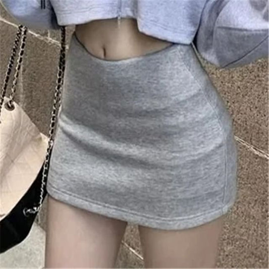 Sleek Solid Pencil Skirt with Mid Waist