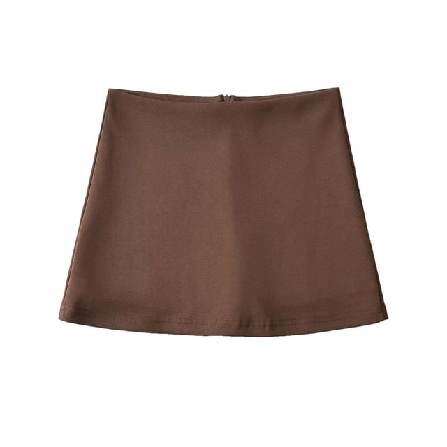 Sleek Solid Pencil Skirt with Mid Waist