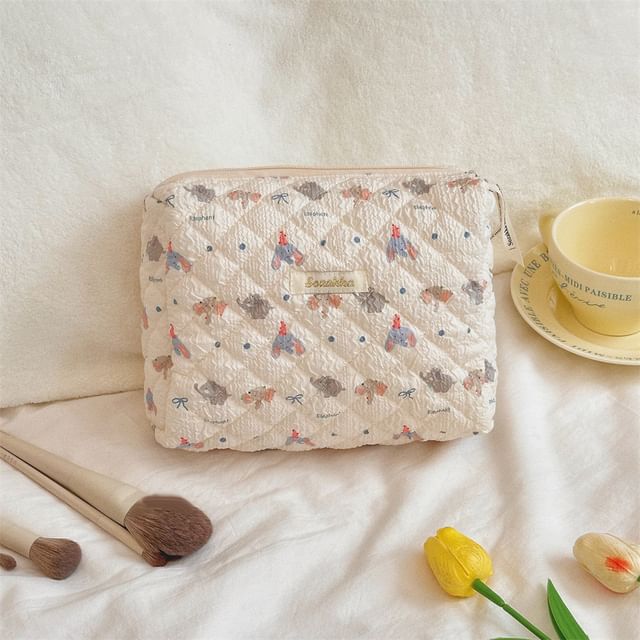 Animal Fabric Makeup Bag / Pencil Case