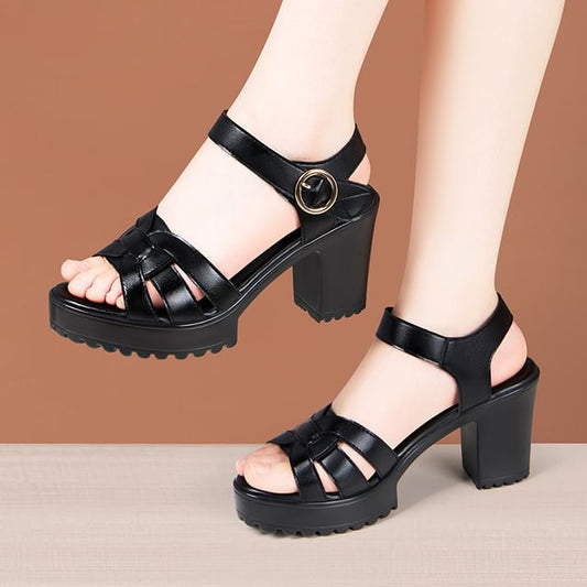 Strappy Chunky Heel Sandals