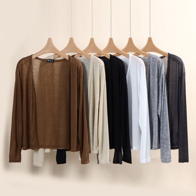 Lightweight Open Front Cardigan