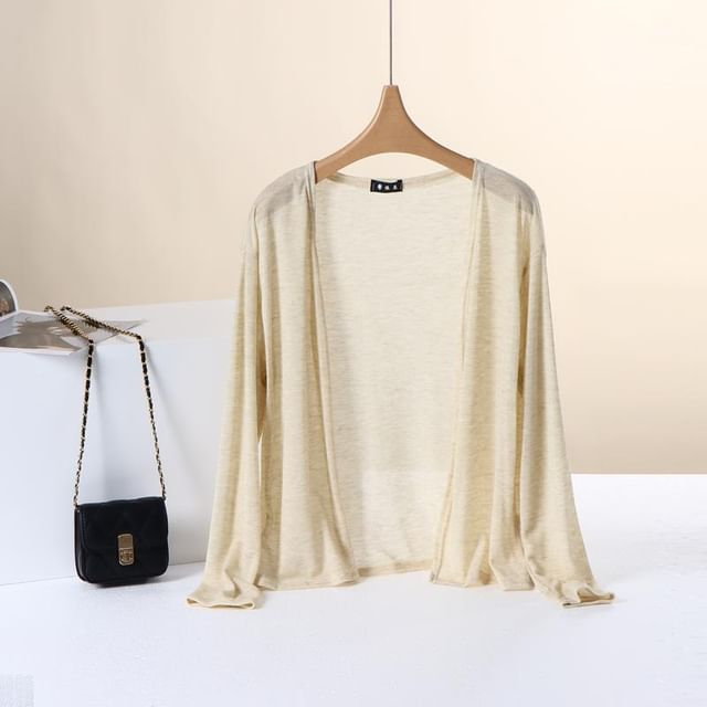 Lightweight Open Front Cardigan