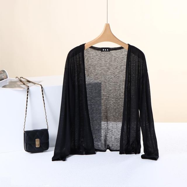 Lightweight Open Front Cardigan