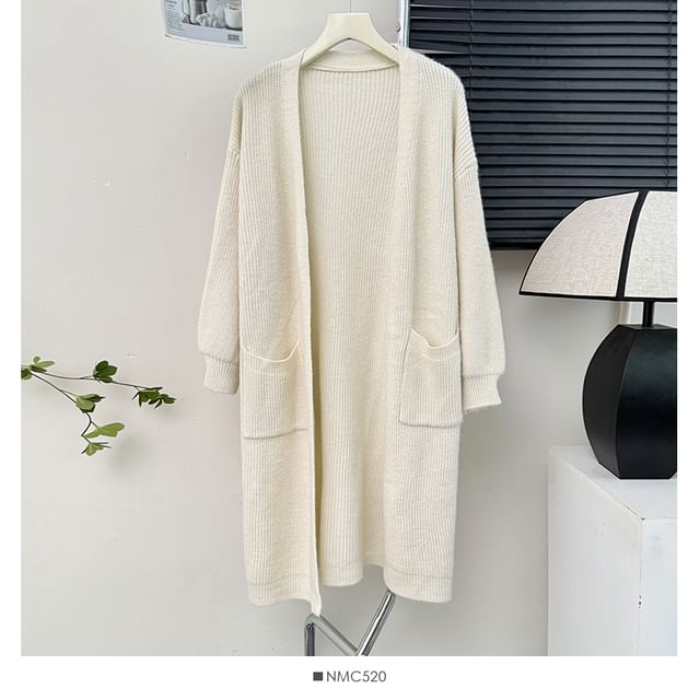 Open Front Long Knit Cardigan