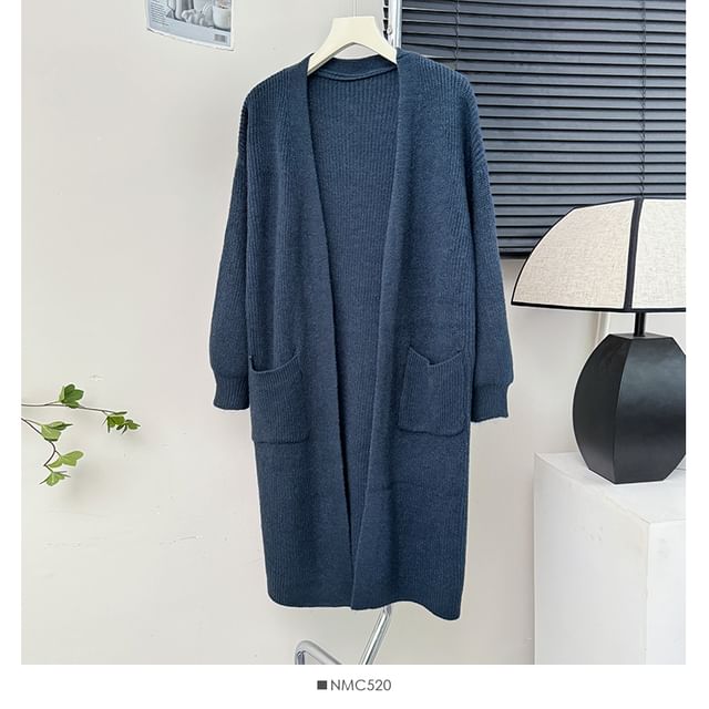Open Front Long Knit Cardigan