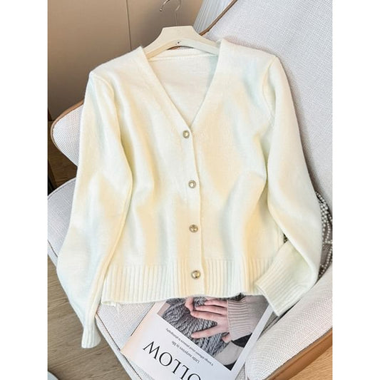 Soft V-Neck Loose Knit Sweater in 8 Colors