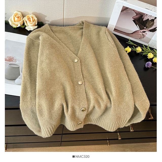 Soft V-Neck Loose Knit Sweater in 8 Colors
